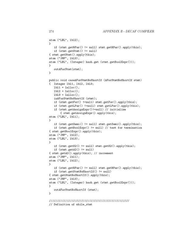 Compiler Design: Theory, Tools, and Examples - Page 274